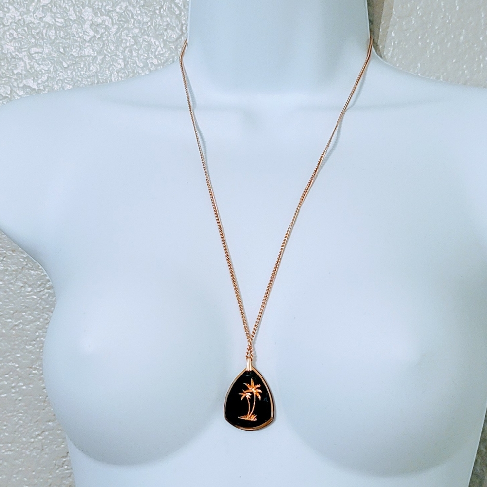 VINTAGE MADE IN GERMANY STAMPED BLACK ONYX NECKLAC